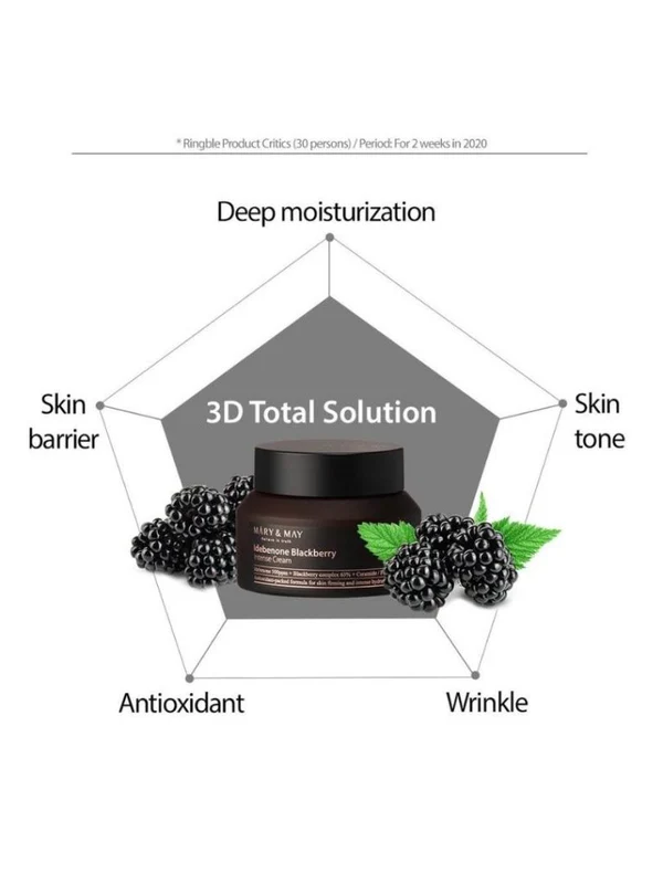 Mary&May Idebenone Blackberry Intense Cream Ενυδατική Κρέμα, 70 g