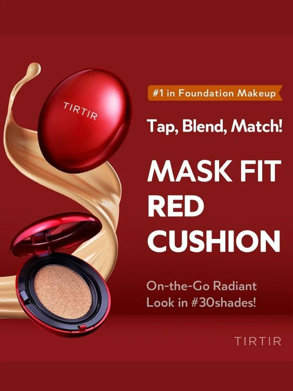 TIRTIR Mask Fit Red Cushion SPF40 PA++ No.21N Ivory Μακιγιάζ, 18 ml - Image 6